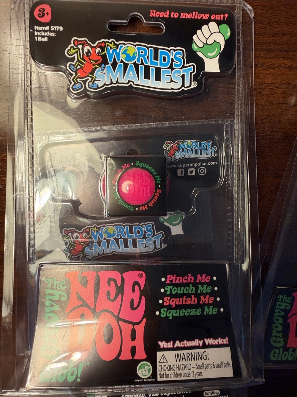 Needoh viral worlds smallest Needoh  Bright Pink Mini Nee Doh Stress Ball